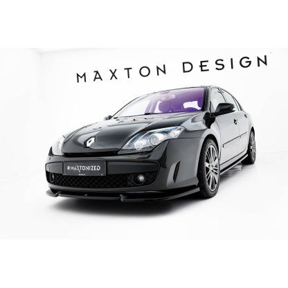 Maxton Design spoiler pod přední nárazník pro Renault Laguna GT Mk3, černý lesklý plast ABS