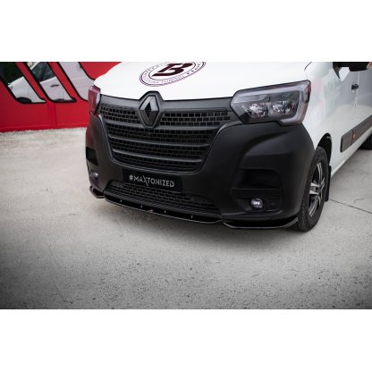 Maxton Design spoiler pod přední nárazník pro Renault Master Mk3, černý lesklý plast ABS, Facelift