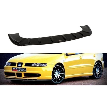 Maxton Design spoiler pod přední nárazník pro Seat Leon Mk1, černý lesklý plast ABS