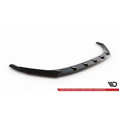 Maxton Design spoiler pod přední nárazník pro Škoda Enyaq iV RS Mk1, černý lesklý plast ABS