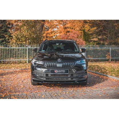 Maxton Design spoiler pod přední nárazník pro Škoda Karoq Sportline 2017-, černý lesklý plast ABS