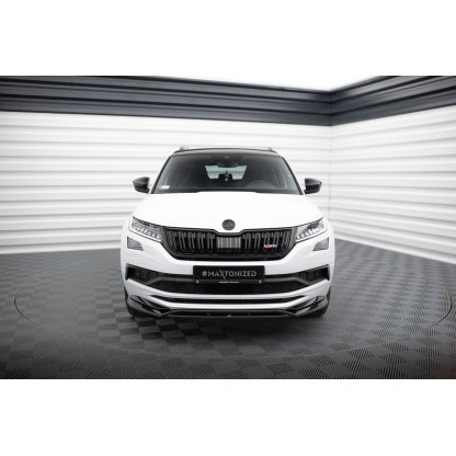 Maxton Design spoiler pod přední nárazník pro Škoda Kodiaq Sportline 2016-, černý lesklý plast ABS