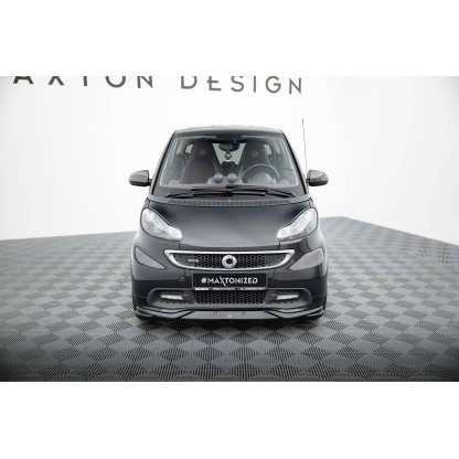 Maxton Design spoiler pod přední nárazník pro Smart Fortwo C451 Facelift, černý lesklý plast ABS, Brabus