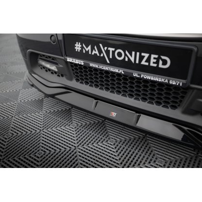 Maxton Design spoiler pod přední nárazník pro Smart Fortwo C451 Facelift, černý lesklý plast ABS, Brabus