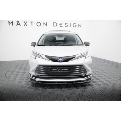 Maxton Design spoiler pod přední nárazník pro Toyota Sienna Mk4, černý lesklý plast ABS