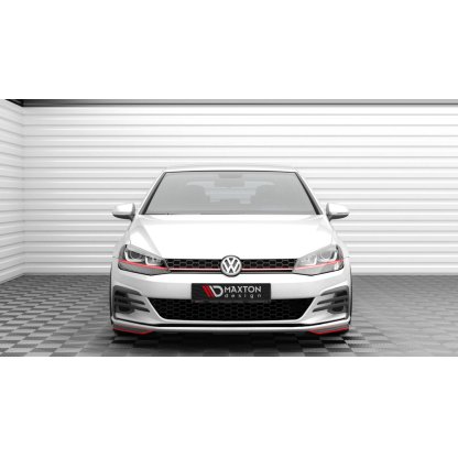 Maxton Design spoiler pod přední nárazník pro Volkswagen Golf GTI Mk7 Facelift, černý lesklý plast ABS