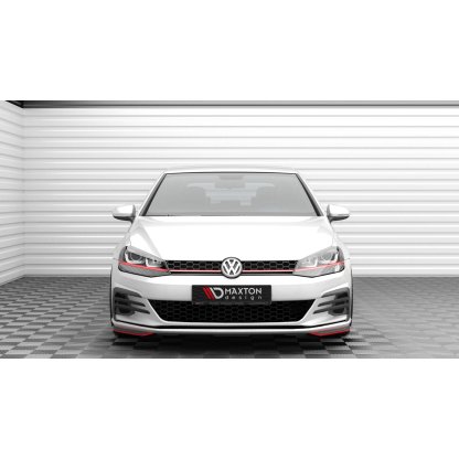 Maxton Design spoiler pod přední nárazník pro Volkswagen Golf GTI Mk7 Facelift, červený lesklý plast ABS