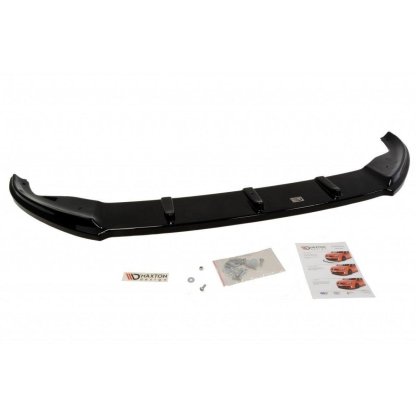 Maxton Design spoiler pod přední nárazník pro Volkswagen Golf Mk7, černý lesklý plast ABS, s žebrováním