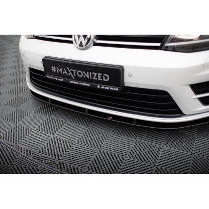 Maxton Design spoiler pod přední nárazník pro Volkswagen Golf R-Line Mk7, černý lesklý plast ABS