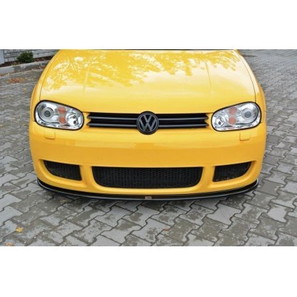 Maxton Design spoiler pod přední nárazník pro Volkswagen Golf R Mk4, černý lesklý plast ABS