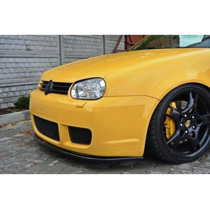 Maxton Design spoiler pod přední nárazník pro Volkswagen Golf R Mk4, černý lesklý plast ABS