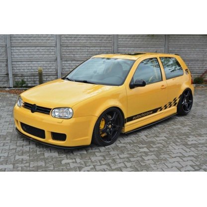 Maxton Design spoiler pod přední nárazník pro Volkswagen Golf R Mk4, černý lesklý plast ABS