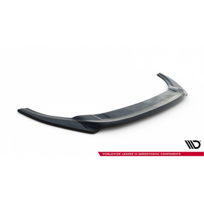 Maxton Design spoiler pod přední nárazník pro Volkswagen Golf R Mk7, černý lesklý plast ABS, ver. 2