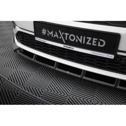 Maxton Design spoiler pod přední nárazník pro Volkswagen Jetta Mk7 GLI, černý lesklý plast ABS