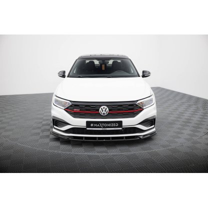 Maxton Design spoiler pod přední nárazník pro Volkswagen Jetta Mk7 GLI, černý lesklý plast ABS