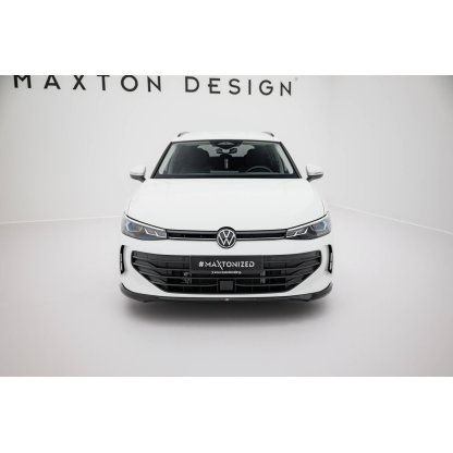 Maxton Design spoiler pod přední nárazník pro Volkswagen Passat Mk9 (B9), černý lesklý plast ABS