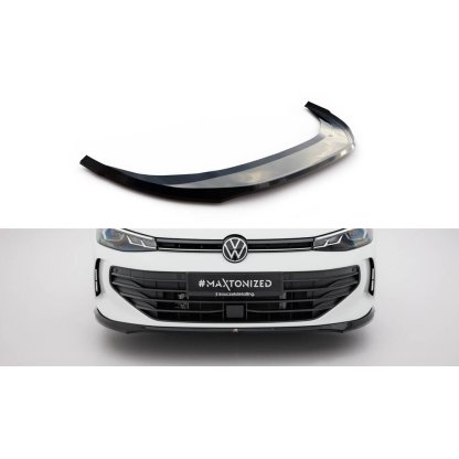 Maxton Design spoiler pod přední nárazník pro Volkswagen Passat Mk9 (B9), černý lesklý plast ABS