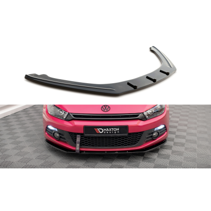 Maxton Design spoiler pod přední nárazník pro Volkswagen Scirocco Mk3, černý lesklý plast ABS