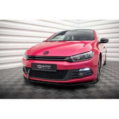 Maxton Design spoiler pod přední nárazník pro Volkswagen Scirocco Mk3, černý lesklý plast ABS