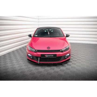 Maxton Design spoiler pod přední nárazník pro Volkswagen Scirocco Mk3, černý lesklý plast ABS