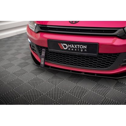 Maxton Design spoiler pod přední nárazník pro Volkswagen Scirocco Mk3, černý lesklý plast ABS