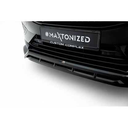 Maxton Design spoiler pod přední nárazník pro Volvo XC60 Mk 2, černý lesklý plast ABS