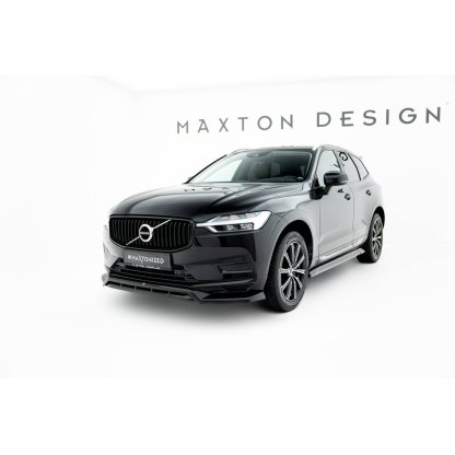 Maxton Design spoiler pod přední nárazník pro Volvo XC60 Mk 2, černý lesklý plast ABS