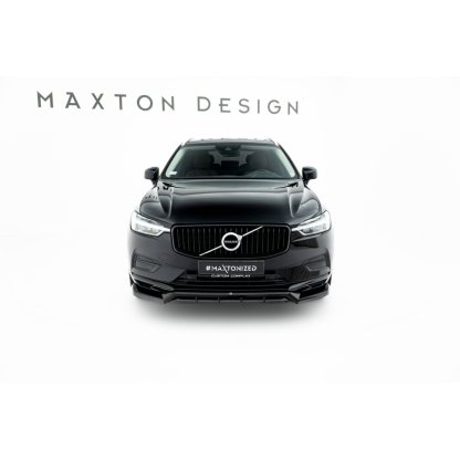 Maxton Design spoiler pod přední nárazník pro Volvo XC60 Mk 2, černý lesklý plast ABS