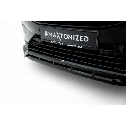 Maxton Design spoiler pod přední nárazník pro Volvo XC60 Mk 2, černý lesklý plast ABS