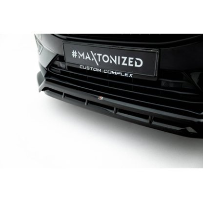Maxton Design spoiler pod přední nárazník pro Volvo XC60 Mk 2, černý lesklý plast ABS