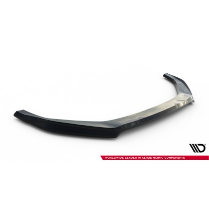 Maxton Design spoiler pod přední nárazník v.1 pro Audi A5 F5 Facelift, černý lesklý plast ABS, Coupe/Sportback
