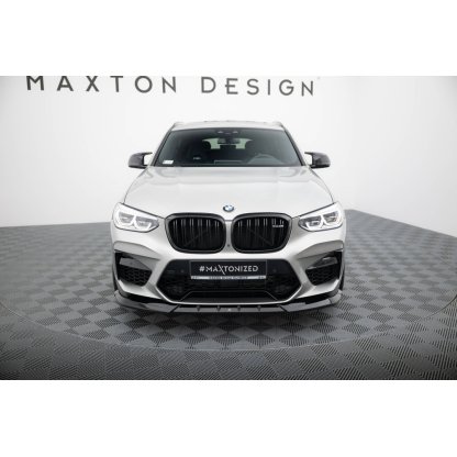 Maxton Design spoiler pod přední nárazník v.1 pro BMW X4 M F98, černý lesklý plast ABS