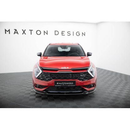 Maxton Design spoiler pod přední nárazník v.1 pro Kia Sportage Mk5 GT-Line, černý lesklý plast ABS