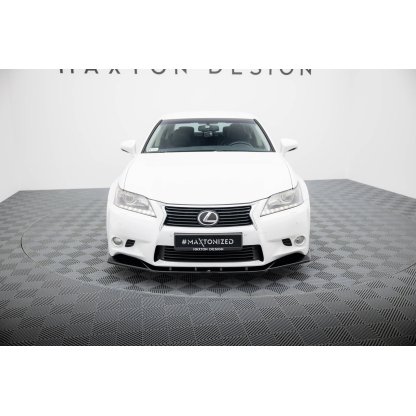 Maxton Design spoiler pod přední nárazník v.1 pro Lexus GS MK4, černý lesklý plast ABS, L10