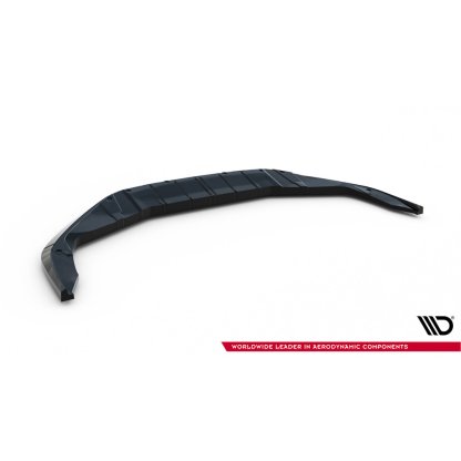 Maxton Design spoiler pod přední nárazník v.1 pro Porsche Cayman 982c, černý lesklý plast ABS, 718 GTS