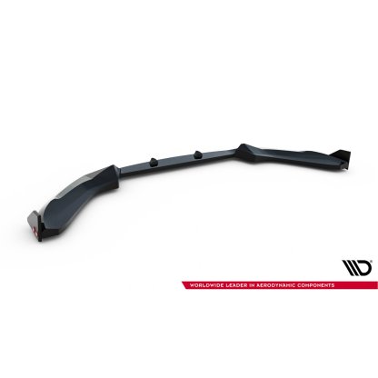 Maxton Design spoiler pod přední nárazník v.5 s křidélky pro BMW řada 1 F20- F21 Facelift, černý lesklý plast ABS, M-Pack/M140i