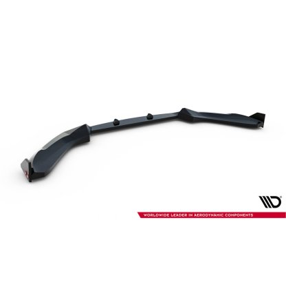 Maxton Design spoiler pod přední nárazník v.5 s křidélky pro BMW řada 1 F20- F21 Facelift, černý lesklý plast ABS, M-Pack/M140i