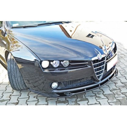 Maxton Design spoiler pod přední nárazník ver.1 pro Alfa Romeo 159, černý lesklý plast ABS