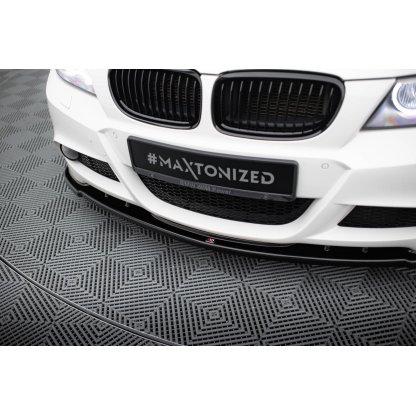 Maxton Design spoiler pod přední nárazník ver.1 pro BMW řada 3 E90/91 Facelift, černý lesklý plast ABS