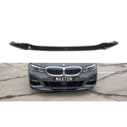 Maxton Design spoiler pod přední nárazník ver.1 pro BMW řada 3 G20 M-Pack, černý lesklý plast ABS