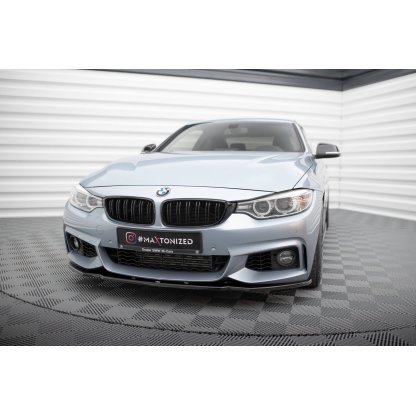 Maxton Design spoiler pod přední nárazník ver.1 pro BMW řada 4 F32, černý lesklý plast ABS