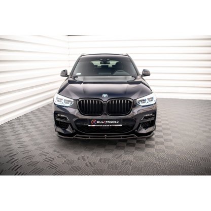 Maxton Design spoiler pod přední nárazník ver.1 pro BMW X3 G01, černý lesklý plast ABS, M-Pack