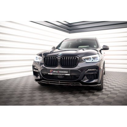 Maxton Design spoiler pod přední nárazník ver.1 pro BMW X3 G01, černý lesklý plast ABS, M-Pack