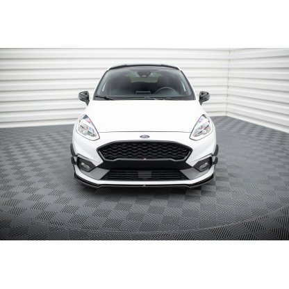 Maxton Design spoiler pod přední nárazník ver.1 pro Ford Fiesta, Fiesta ST Mk8, černý lesklý plast ABS