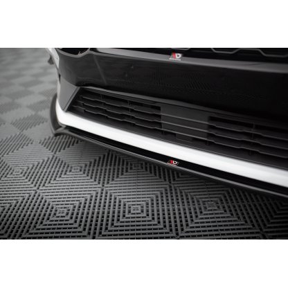 Maxton Design spoiler pod přední nárazník ver.1 pro Ford Fiesta, Fiesta ST Mk8, černý lesklý plast ABS