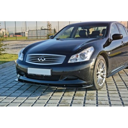 Maxton Design spoiler pod přední nárazník ver.1 pro Infiniti G37, černý lesklý plast ABS