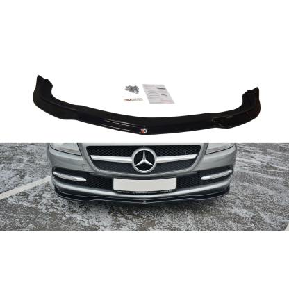 Maxton Design spoiler pod přední nárazník ver.1 pro Mercedes SLK R 172, černý lesklý plast ABS