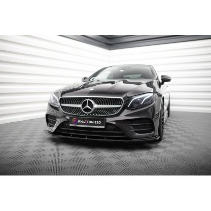 Maxton Design spoiler pod přední nárazník ver.1 pro Mercedes třída E W213/Cabrio (A238)/53 AMG, W213/Cabrio (A238)/AMG-Line, W213/Coupe (C238)/53 AMG, W213/Coupe (C238)/AMG-Line, černý lesklý plast ABS