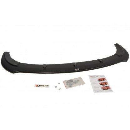 Maxton Design spoiler pod přední nárazník ver.1 pro Seat Leon Cupra Mk2, černý lesklý plast ABS