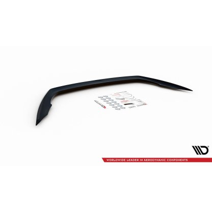 Maxton Design spoiler pod přední nárazník ver.1 pro Škoda Octavia RS Facelift Mk3, černý lesklý plast ABS